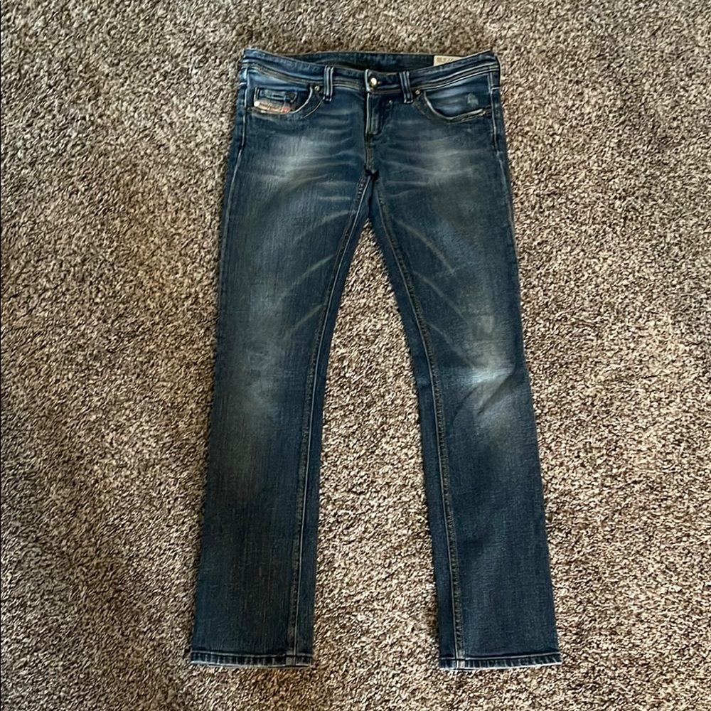 Diesel Lowky Stretch Denim Jeans - Dark Blue